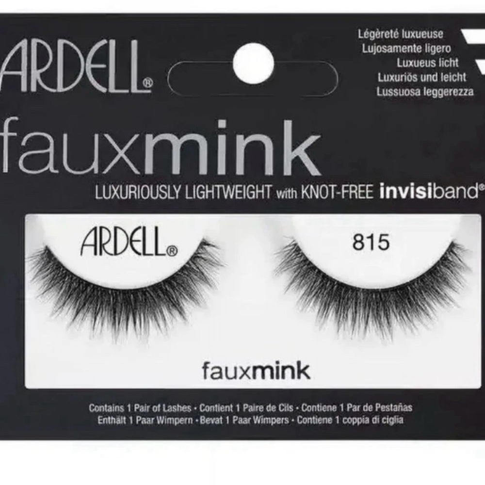 NWT ARDELL False Eyelashes Fauxmink 815, Black 1 Pair BRAND